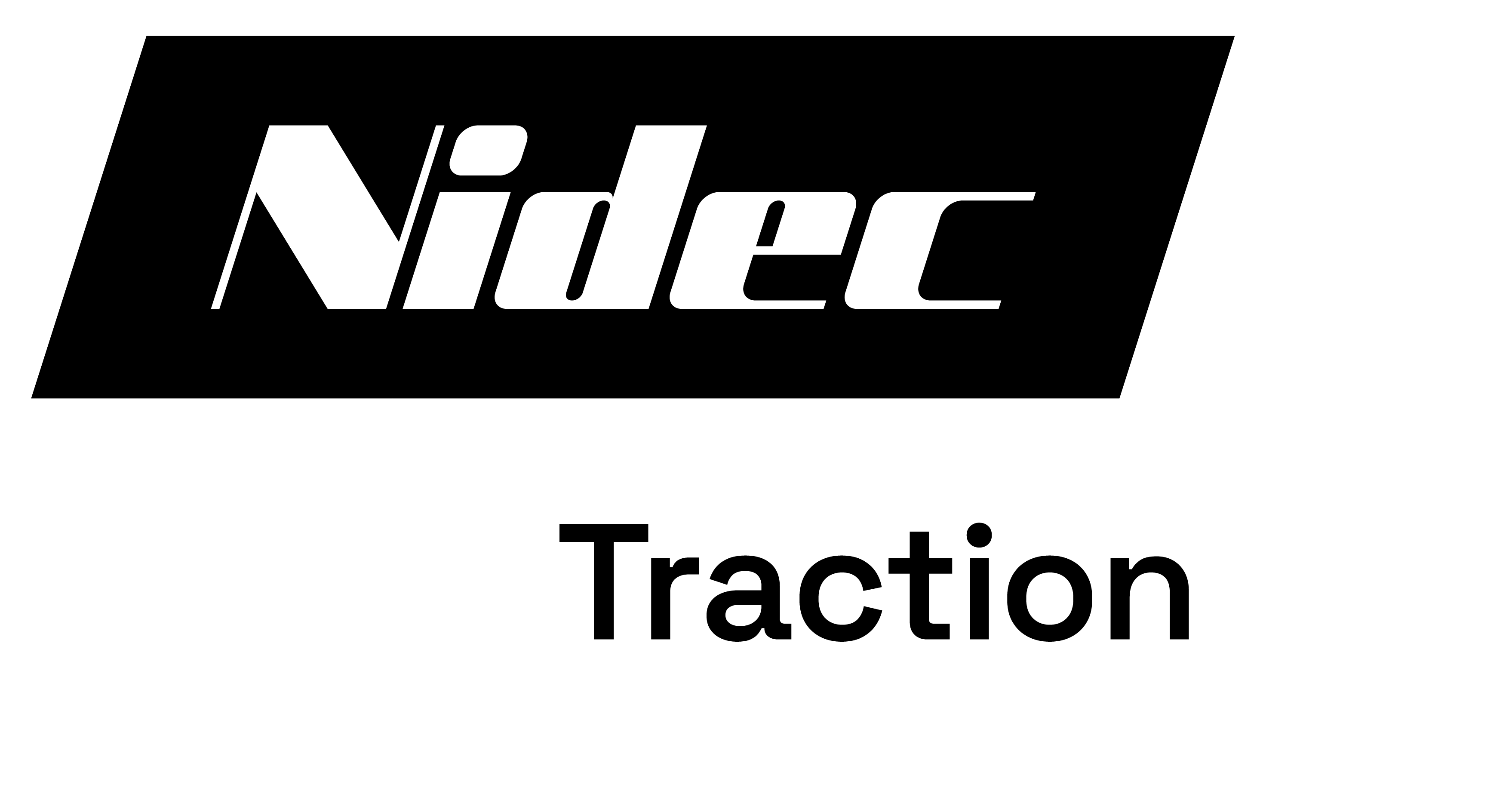 Nidec Traction Black and White Logo